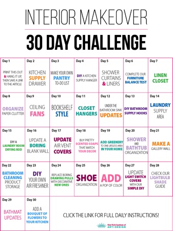 30 Day Interior Makeover Challenge