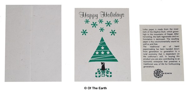Happy Holidays cards copyright Of The Earth